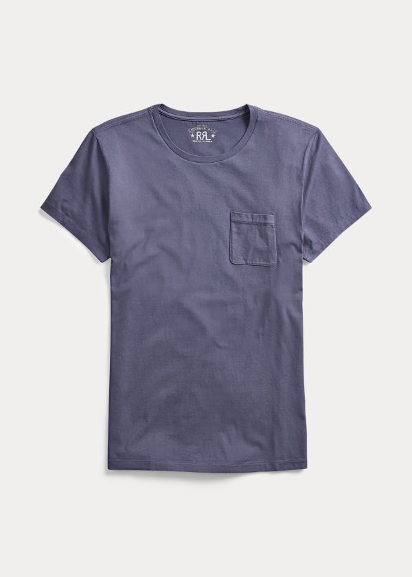 T Shirt Ralph Lauren Garment-Dyed Pocket Homem 24687-PTBQ